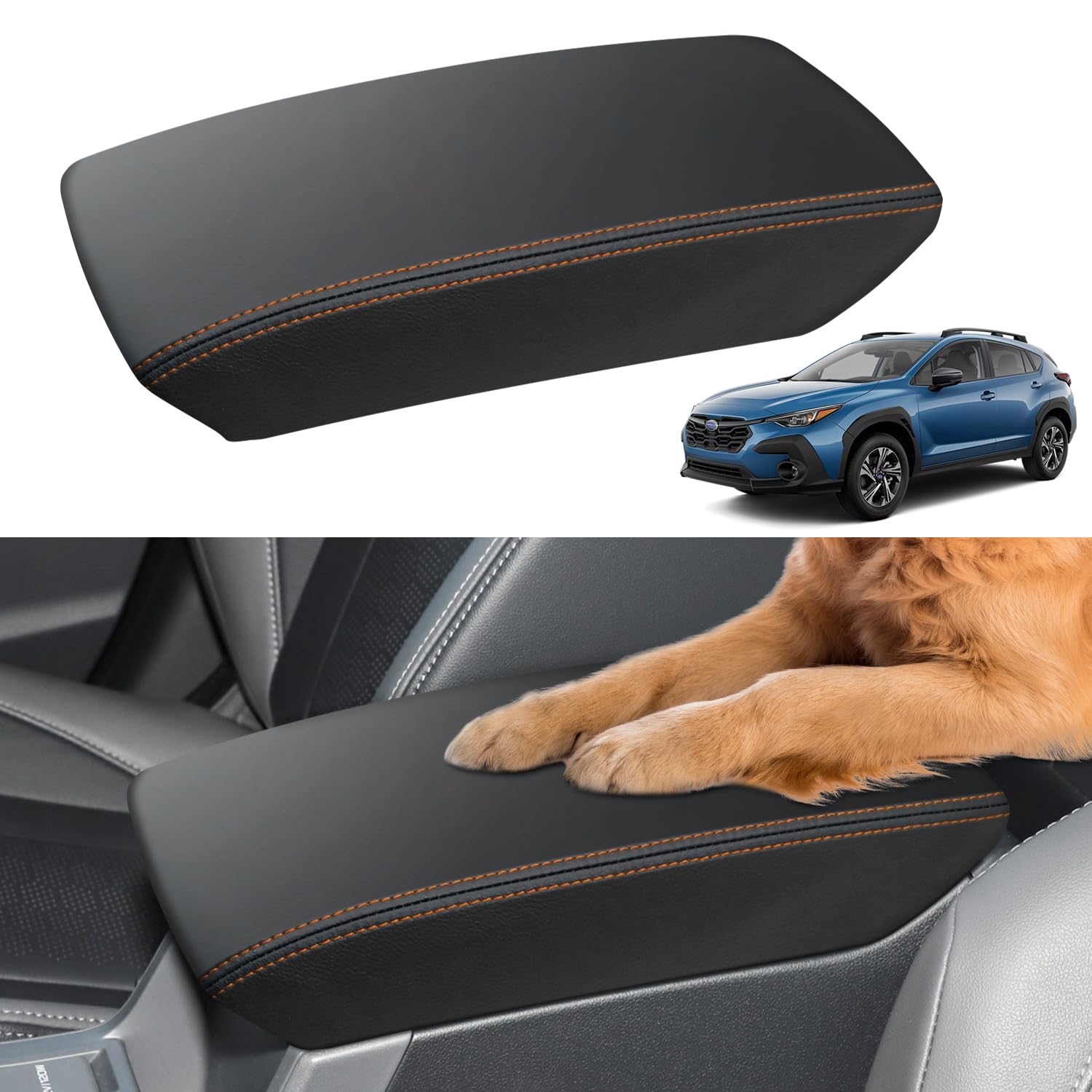 Sinvanho Center Console Armrest Cover For Subaru 2018-2023 Crosstrek And 2017-2023 - View #5