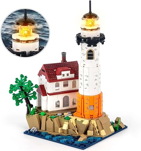 Ideas Lighthouse - Juego de construcción para adultos y niños, arquitectura STEM creativa con iluminación giratoria brillante, colección para niños