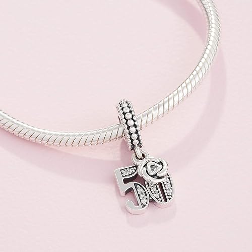 Miniatura 5 de Pandora Joyería 50 años de amor con circonitas cúbicas en plata de ley, con caja de regalo, Metal, Circonita Cúbica