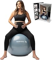 Vista 22 de BABYGO Pelota de Parto – Juego de pelota y libro de yoga para embarazo, trabajo de parto y ejercicio con enfoque en trimestres, fisioterapia