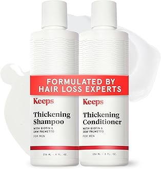 - Keeps Men’s Hair Loss Shampoo & Conditioner with Biotin - Anti-Thinning & Hair Growth Products for Men - DHT Blocker with Saw Palmetto & Caffeine for Fuller, Thicker Looking Hair - Color-Safe