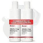 Keeps Mens Hair Loss Shampoo & Conditioner with Biotin - Anti-Thinning & Hair Growth Products for Men - DHT Blocker with Saw Palmetto & Caffeine for Fuller, Thicker Looking Hair - Color-Safe