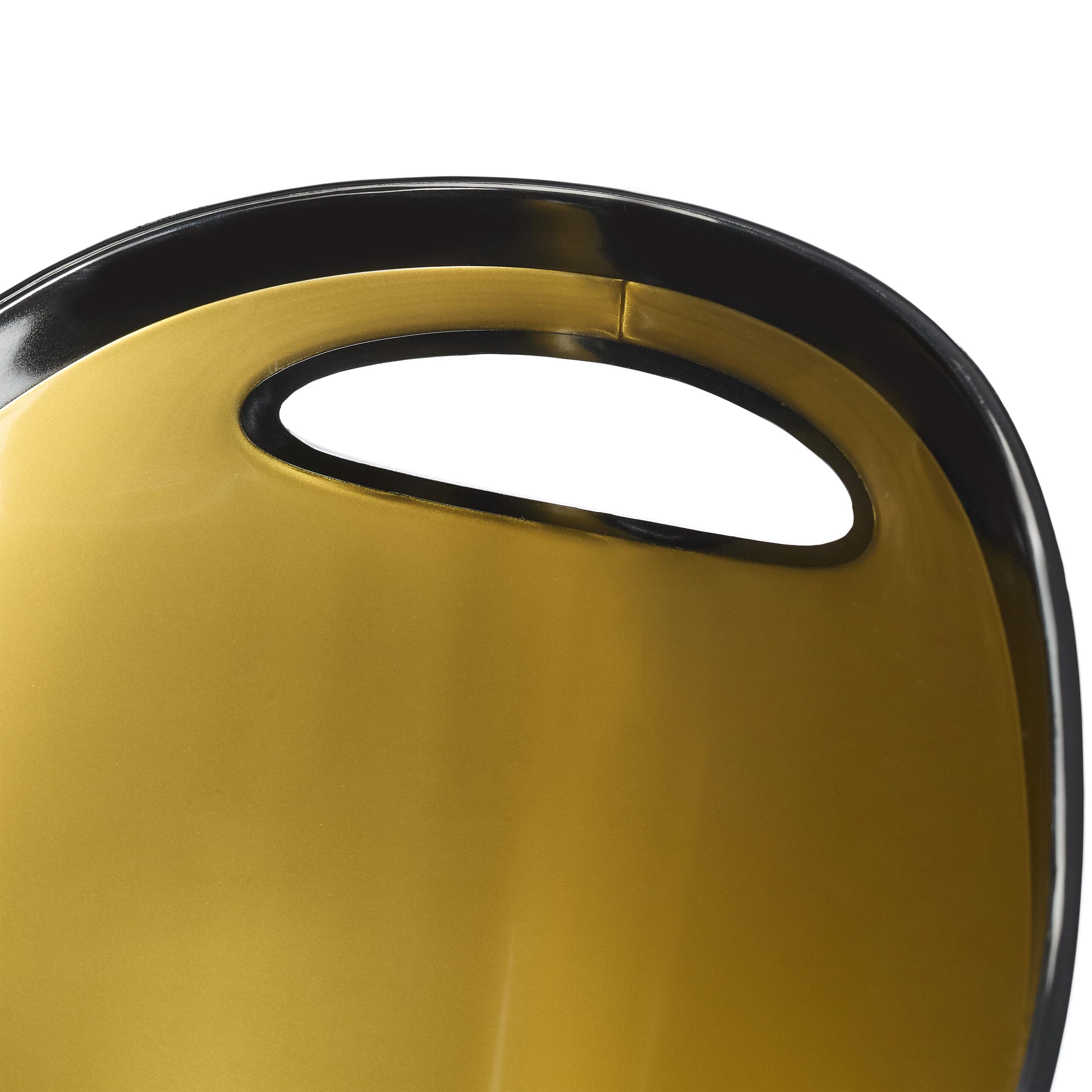 Relaxdays Cubitera para Botellas, 8 L Volumen, Enfriador Bebidas, Champanera, Cava, Vino, 25,5x35x25,5 cm, Negro/Dorado, 100% Plástico