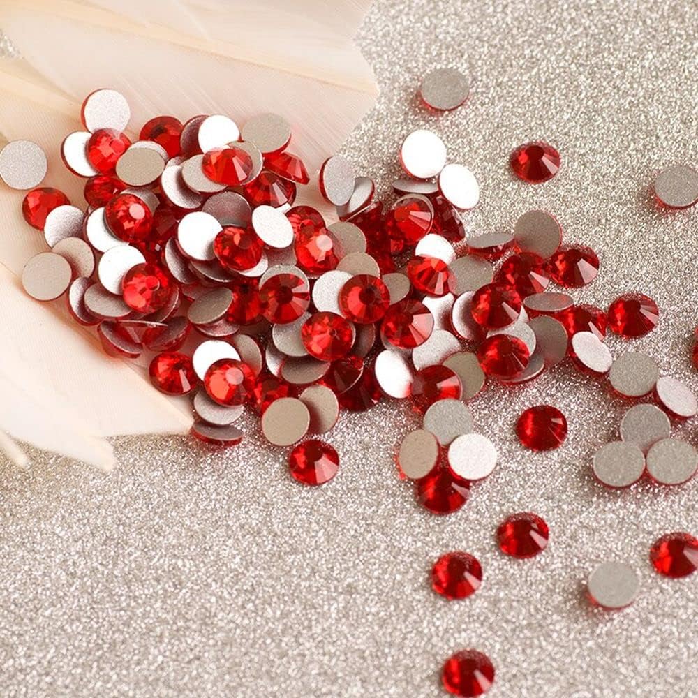 1440Pcs Ss16 Light Siam Crystal Glass Flatback Small Non Hotfix Rhinestone for Nails Decorations