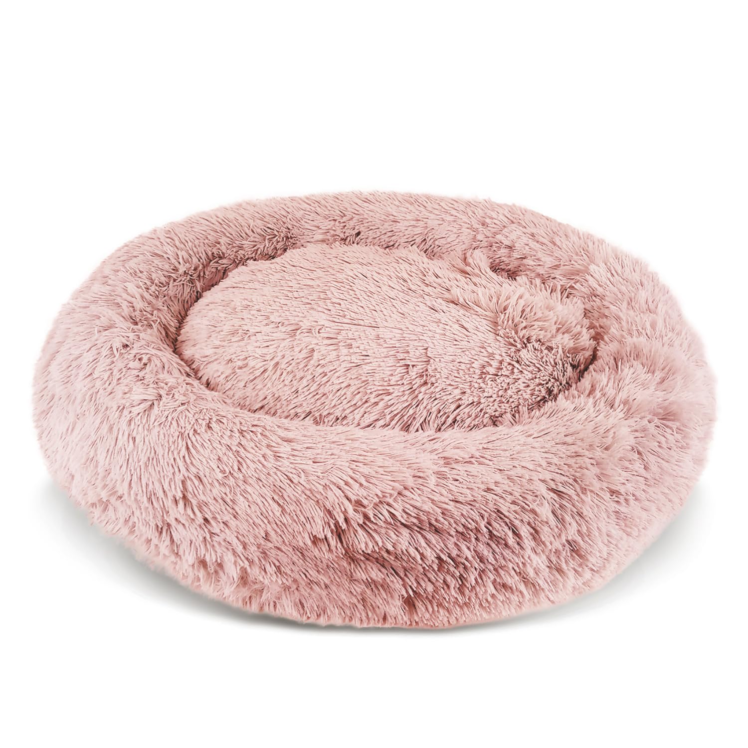 Niche Poilue - Lit en Peluche pour Chiens et Chats, déhoussable, antidérapant, Lavable en Machine - Alaska Rose, Extra Large 81 cm