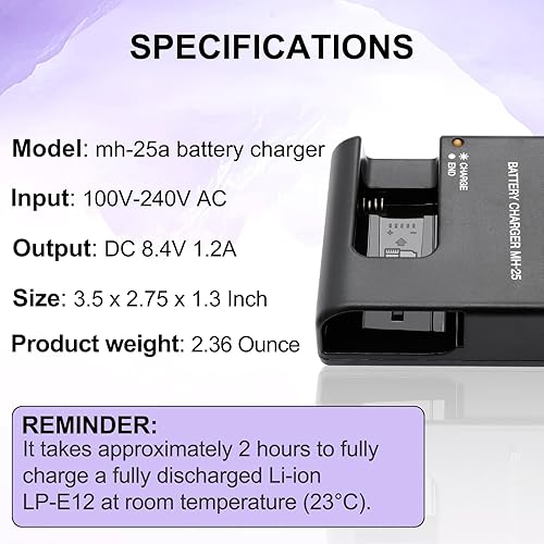 Miniatura 7 de Cargador de batería MH-25 MH-25a para Nikon EN-EL15 EN-EL15a EN-EL15b EN-EL15c EP-5B D500 D600 D610 D750 D780 D800E D810 D810A D850 D850 7000 D7100