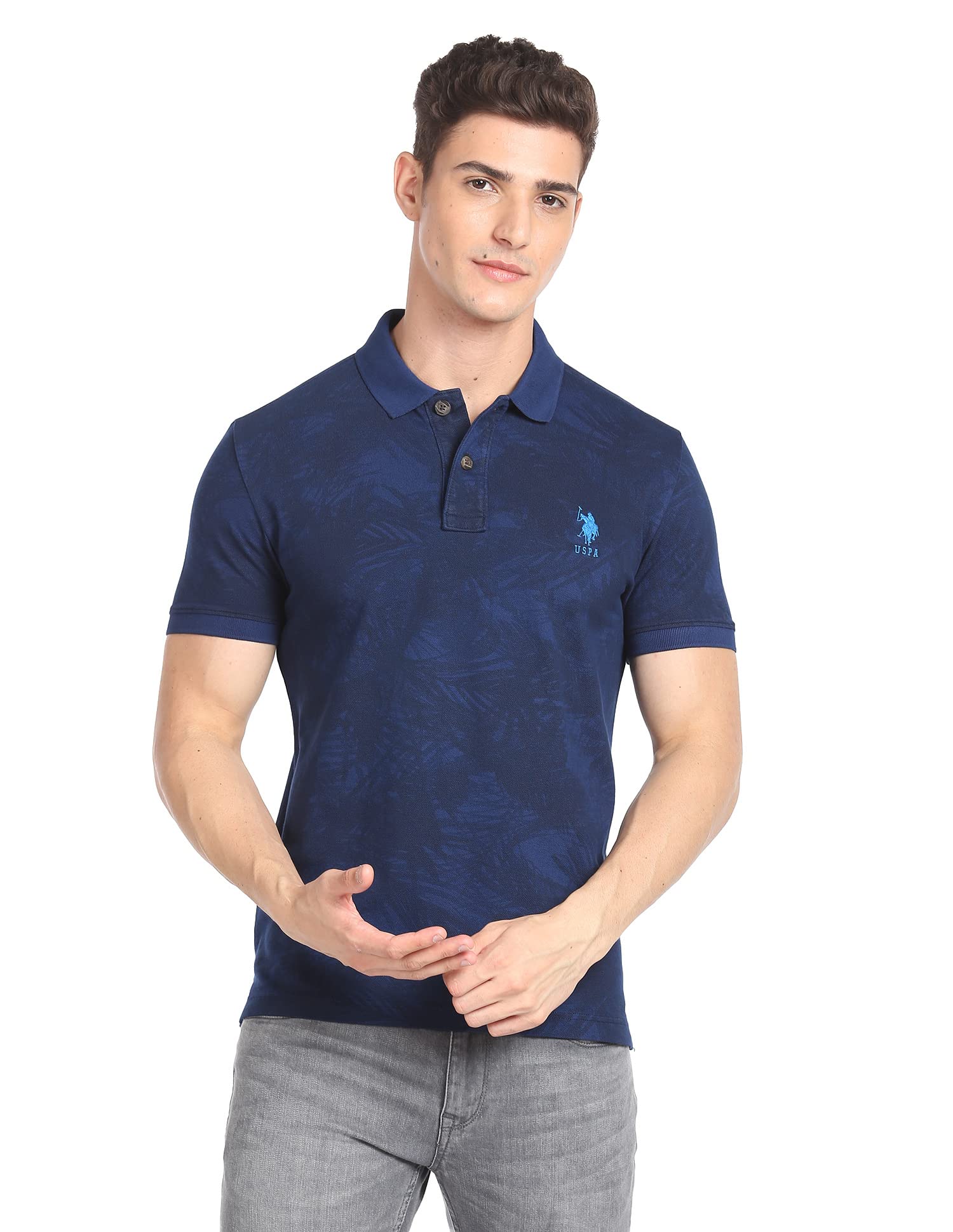 u.s. polo assn. Men Cotton Print Slim Fit T-Shirt-picture-46