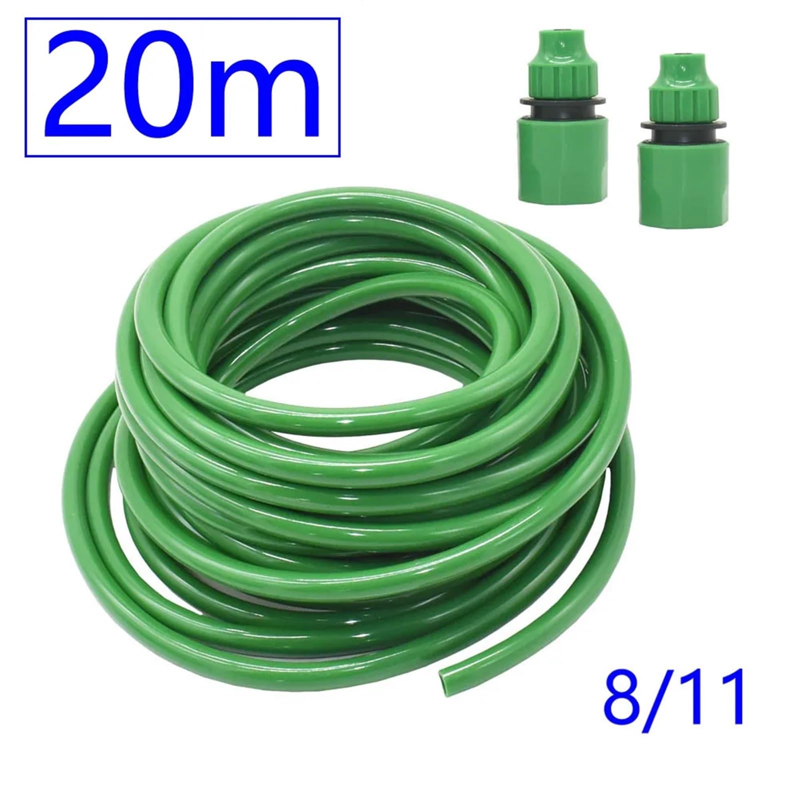 50-10m Vert 4/7 3/8 "Tuyau d'irrigation de Jardin arrosage 1/4" 8/11 Tuyau d'eau Flexible 4mm 8mm Tuyau d'arrosage (Color : 3I8 x 20m)
