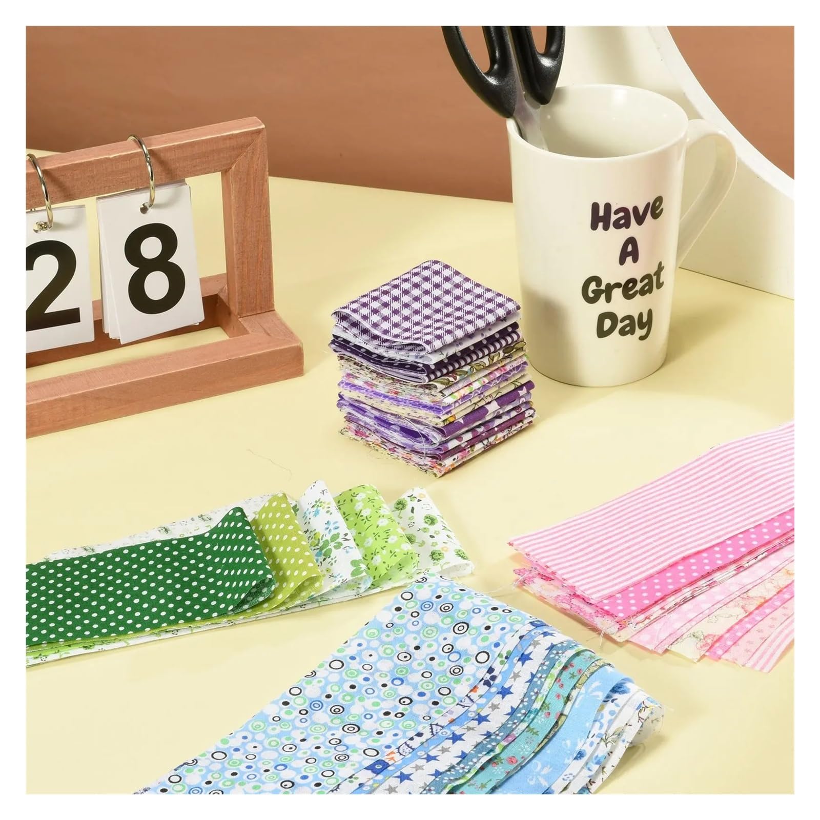 Patchwork Stoffe 40 Stück blaue Jelly Rolls aus reiner Baumwolle mit gesteppter Kissenschleife und vorgeschnittenen gesteppten Stoffstreifen