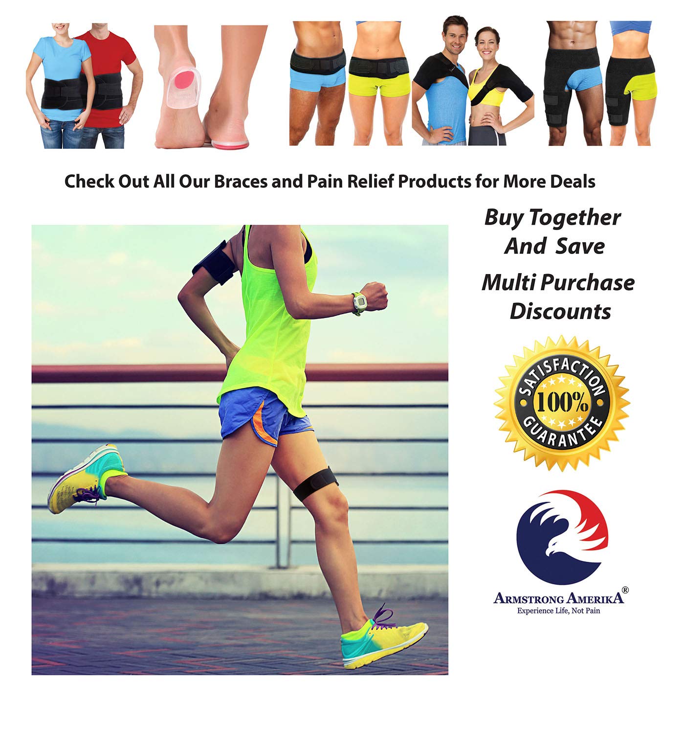 Buy IT Band Strap Runners Knee Brace Iliotibial Band Syndrome Compression Wraps for Knee Pain