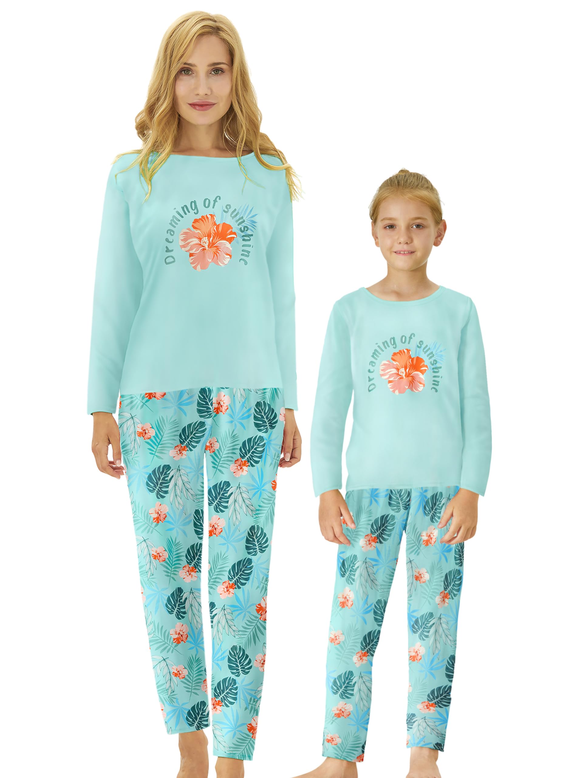 Trendy Tie Dye Spiral Pajamas for Girls 2-Piece Soft Long Sleeve & Pants PJ Set Jammies Size 6-18