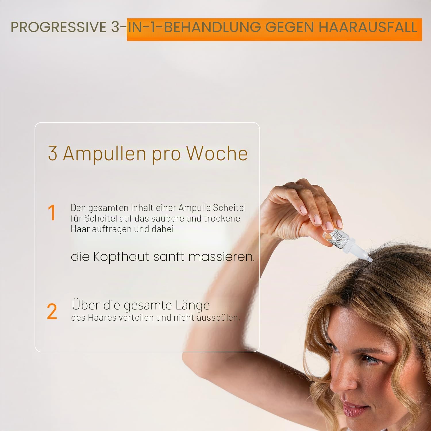 LUXÉOL - Progressiver Haarausfall 2-in-1 – fördert das Wachstum & verringert den Haarausfall – verdichtet das Haar – Programm für 1 Monat – 14 Flaschen à 6 ml