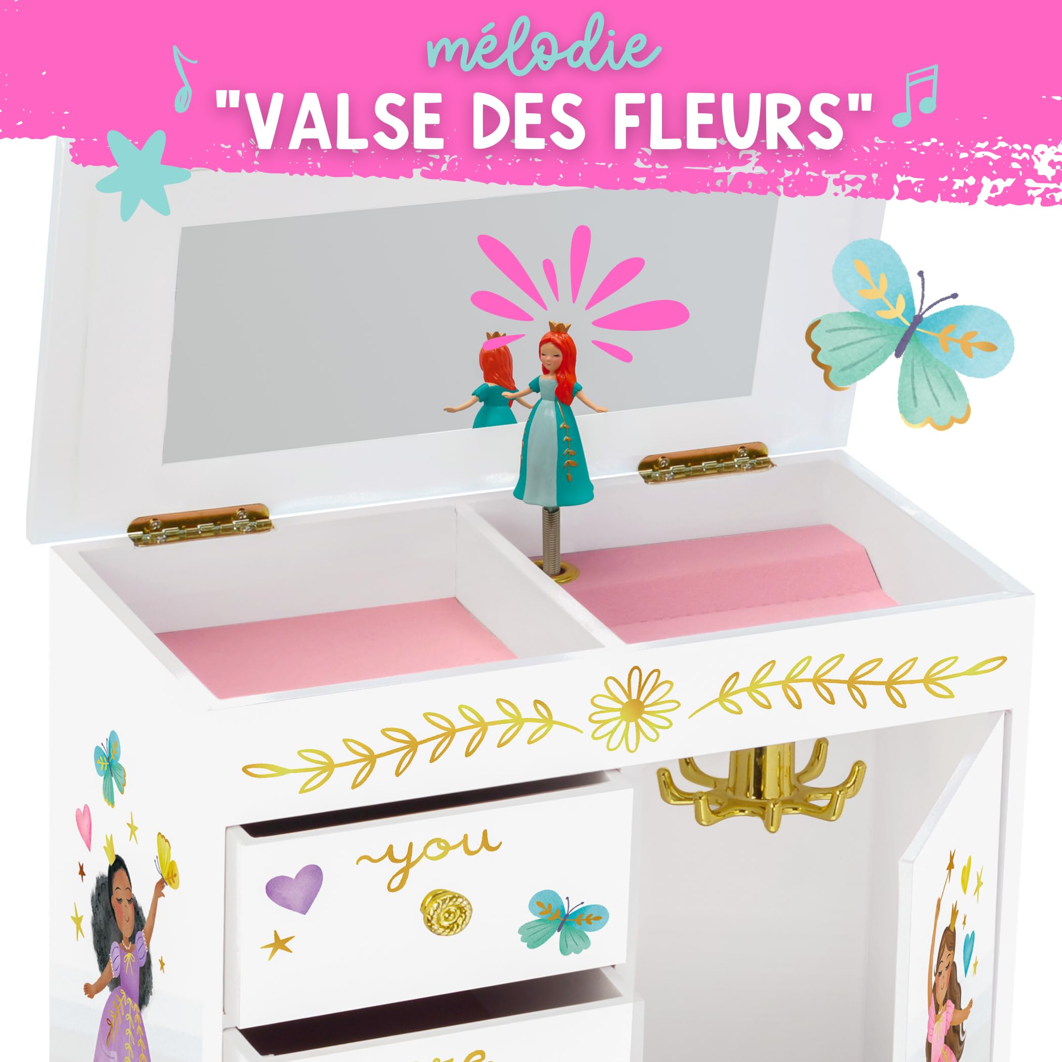 Giggle & Honey® Prinses Muzikale Sieradendoos voor Meisjes