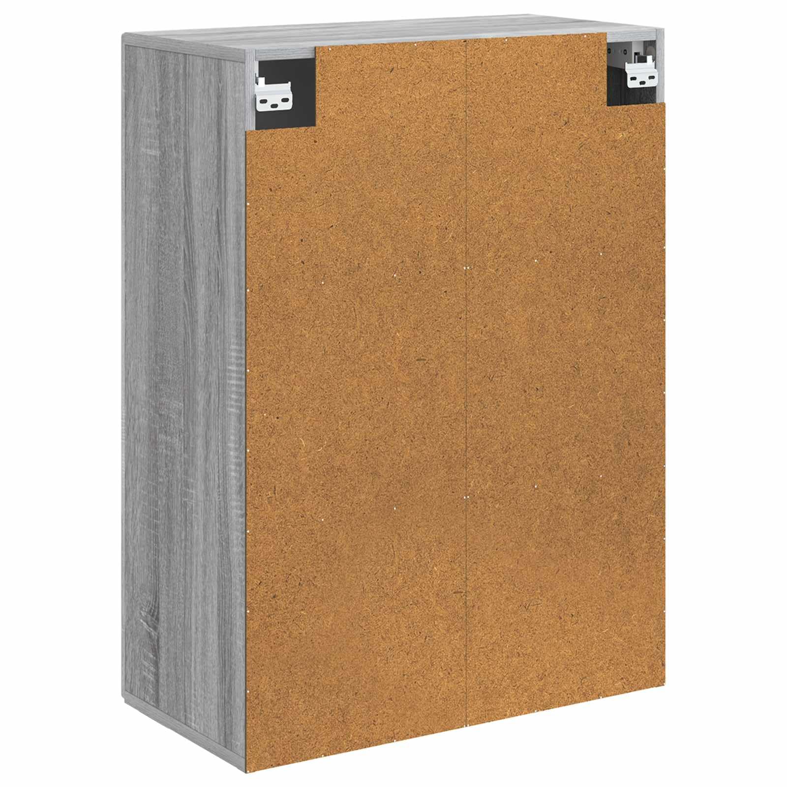Armadio portaoggetti da parete, in legno Sonoma, 66 x 34,5 x 90 cm, 2 ante, 2 ripiani, per ufficio, corridoio, cantina, garage, officina, ordine