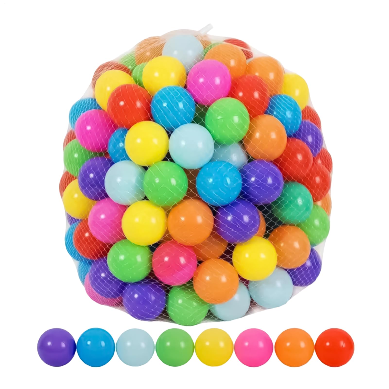 Genérico Lot de 50 balles de jeu pour enfants pour piscine multicolores pour développement sensoriel dans une aire de jeux pour enfants, fête, salle de jeux extérieure pour petits enfants