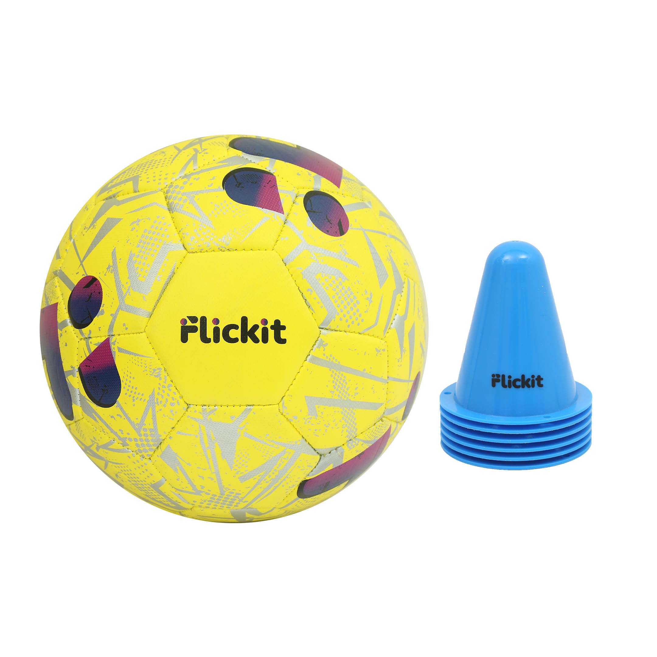 FLICKIT Smart Football Size 5 Cones Squad Set of 6 peices | AI Drill Tracking, Skills Improvement, Ideal for Kids & Adults | App-Connected Ball for Practice (4)-image-11