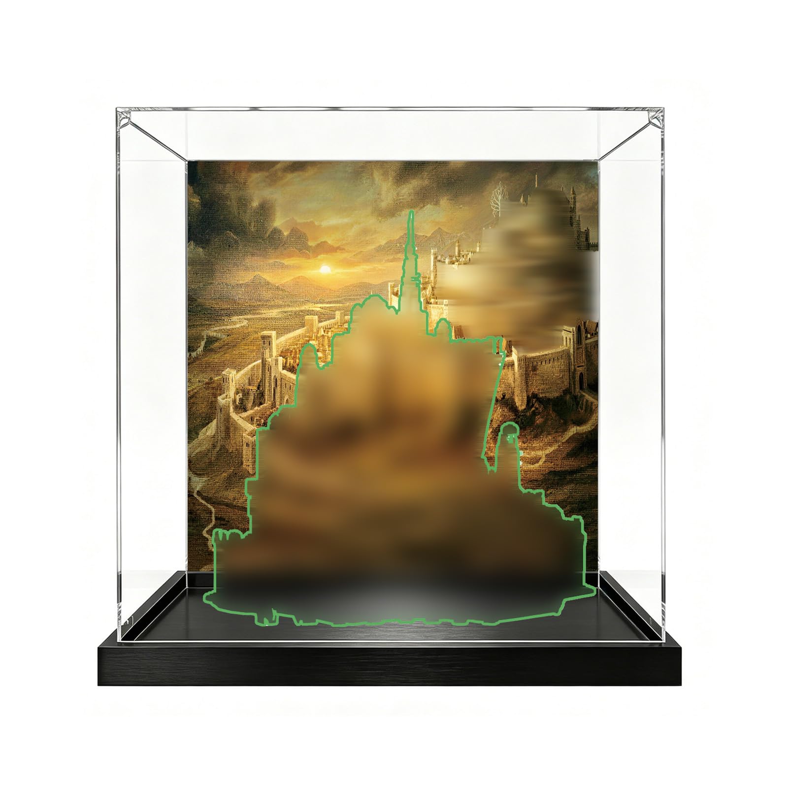 Acrylic Display Case Compatible with Lego 11377 Castle Model, Dustproof Transparent Storage Box, Compatible with Lego 11377 (Model Not Included) (Background-2)