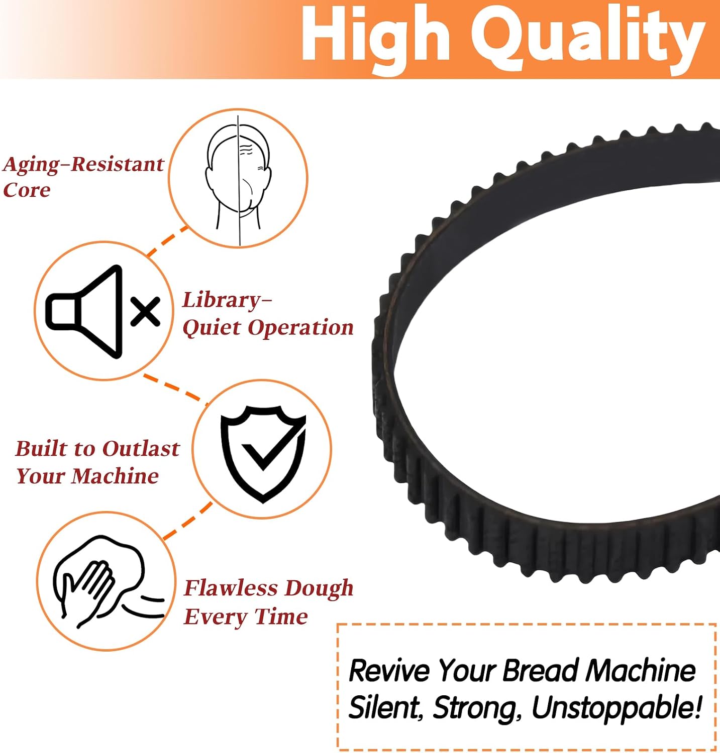 Bread Machine Replacement Belt Compatible with Hamilton Beach