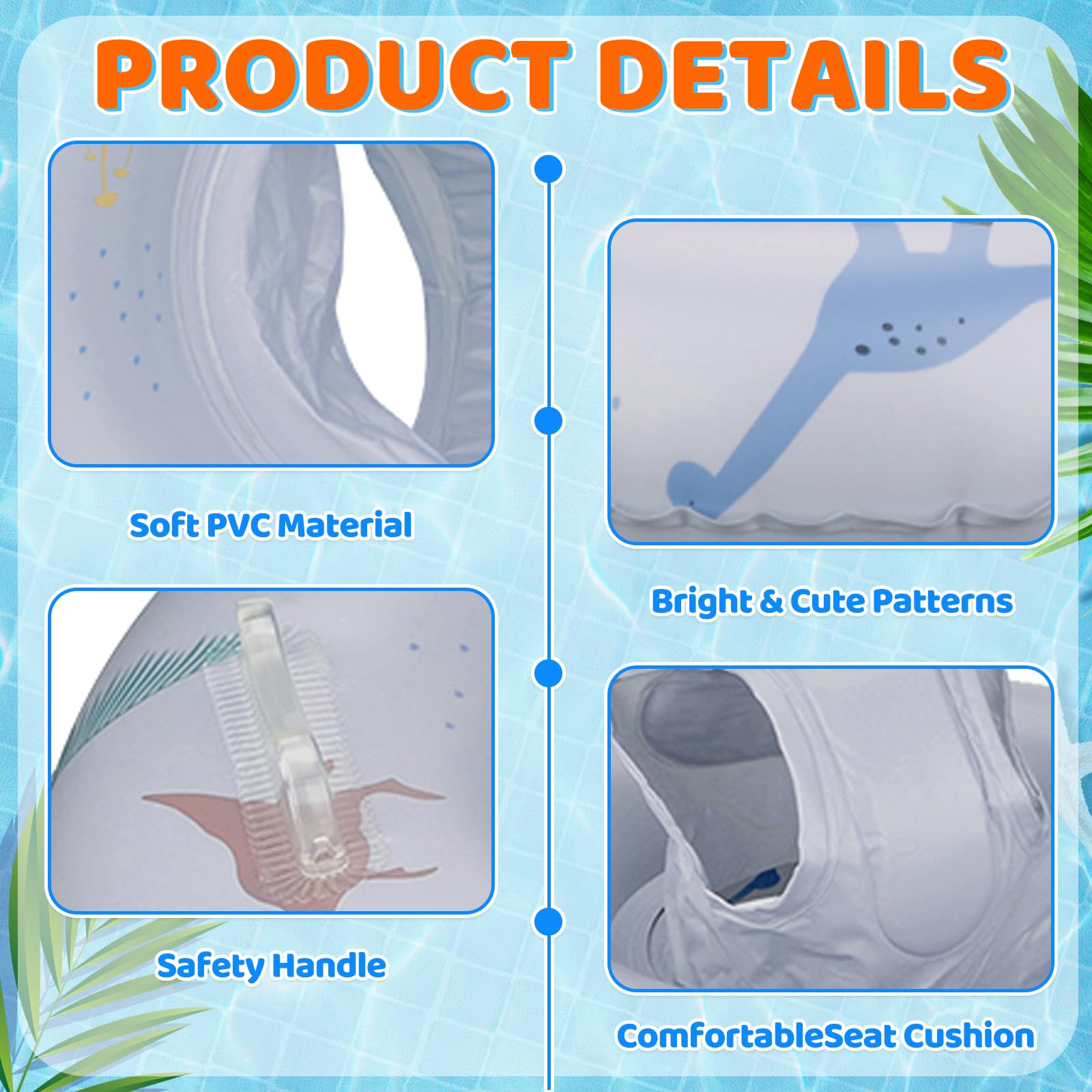EDLMKM Baby Swimming Float, Baby Swimming Ring, Inflatable Baby Float - Image 3