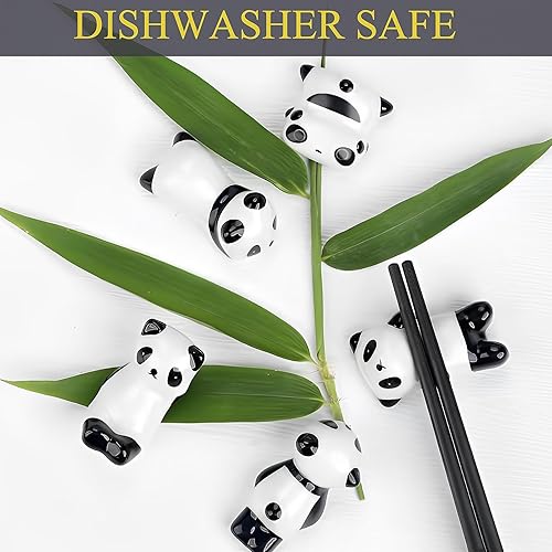 Miniatura 8 de Juego de palillos reutilizables y palillos de regalo, apto para lavavajillas, antideslizante, estilo chino japonés (negro, 2 pares)