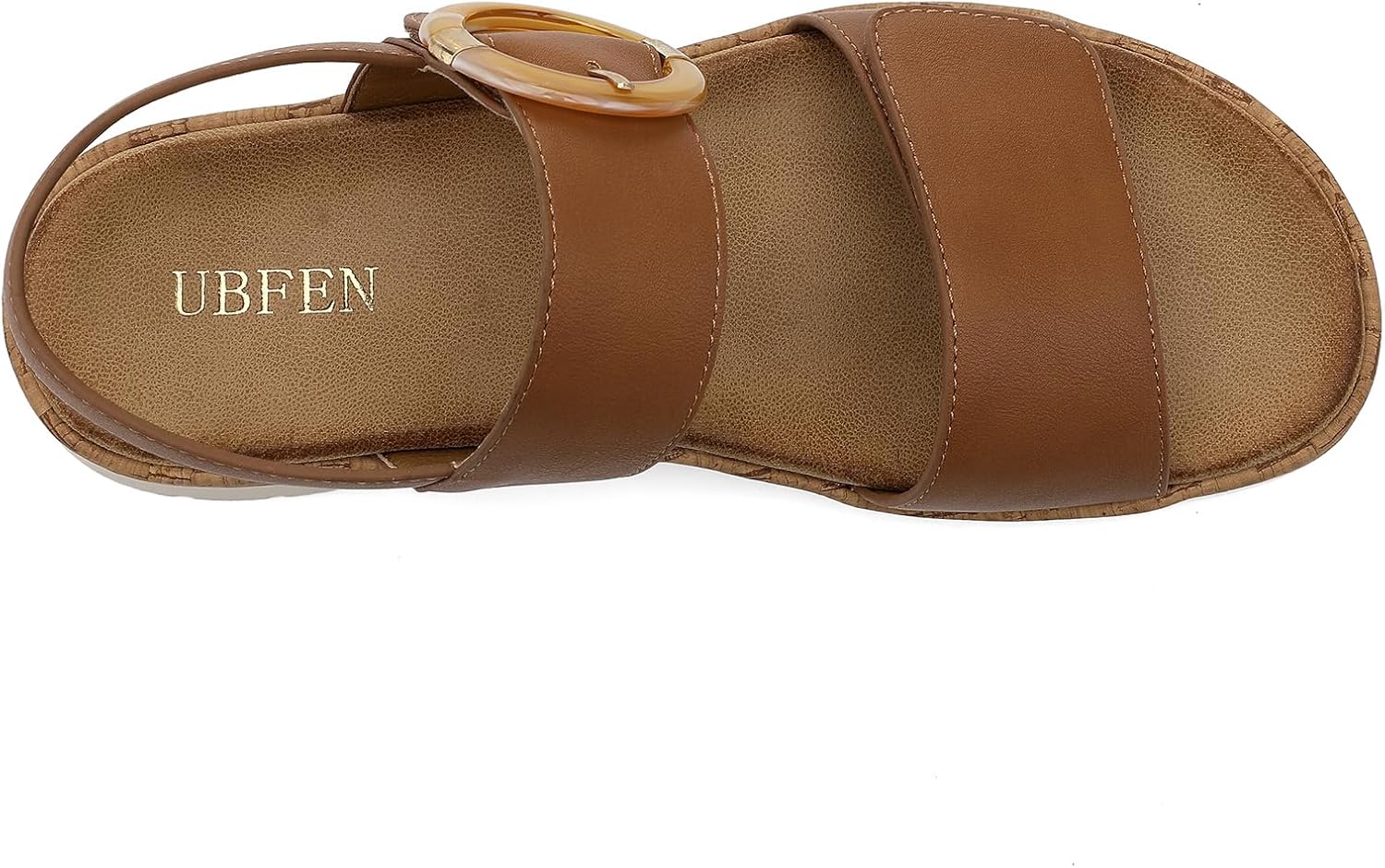 UBFEN Womens Flat Sandals Arch Support Open Toe Walking Comfy Casual Low Wedge Summer Shoes - Image 4