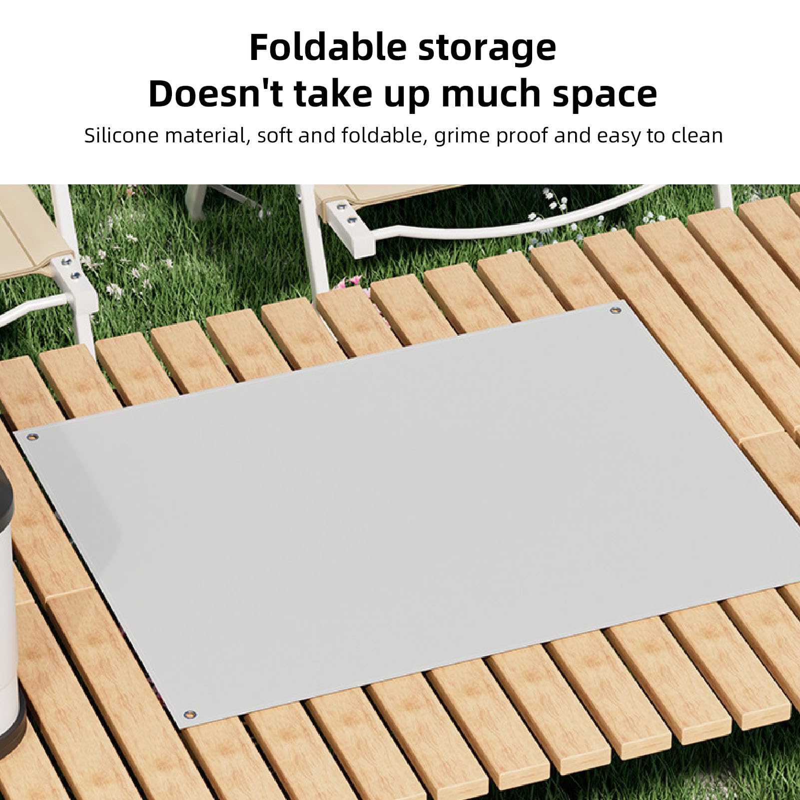 Fire Pit Mat, Insulated Fibreglass Grill Mat with Long lasting Silicone Coating, Quick Fire Retardant, 62x62cm, Suitable for BBQ, Outdoor Camping