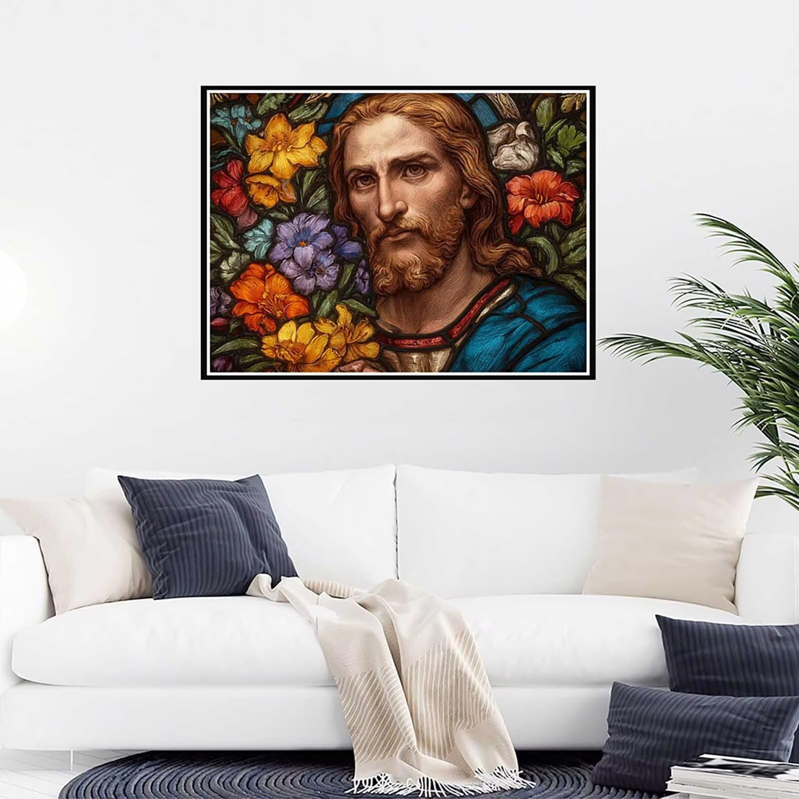 Malowanie po numerach mężczyźni maluj cyframi dla dorosłych kwiaty Paint by Numbers, malowanie według numerów zestawy malarskie dla dorosłych pędzlami i farbami akrylowymi do dekoracji ścian 130 x 100