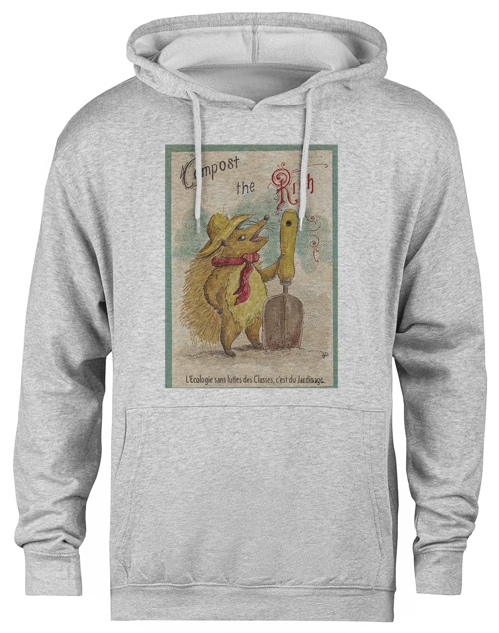 Jardinage pull à capuche gris pour ne plus craindre le vent frais du matin