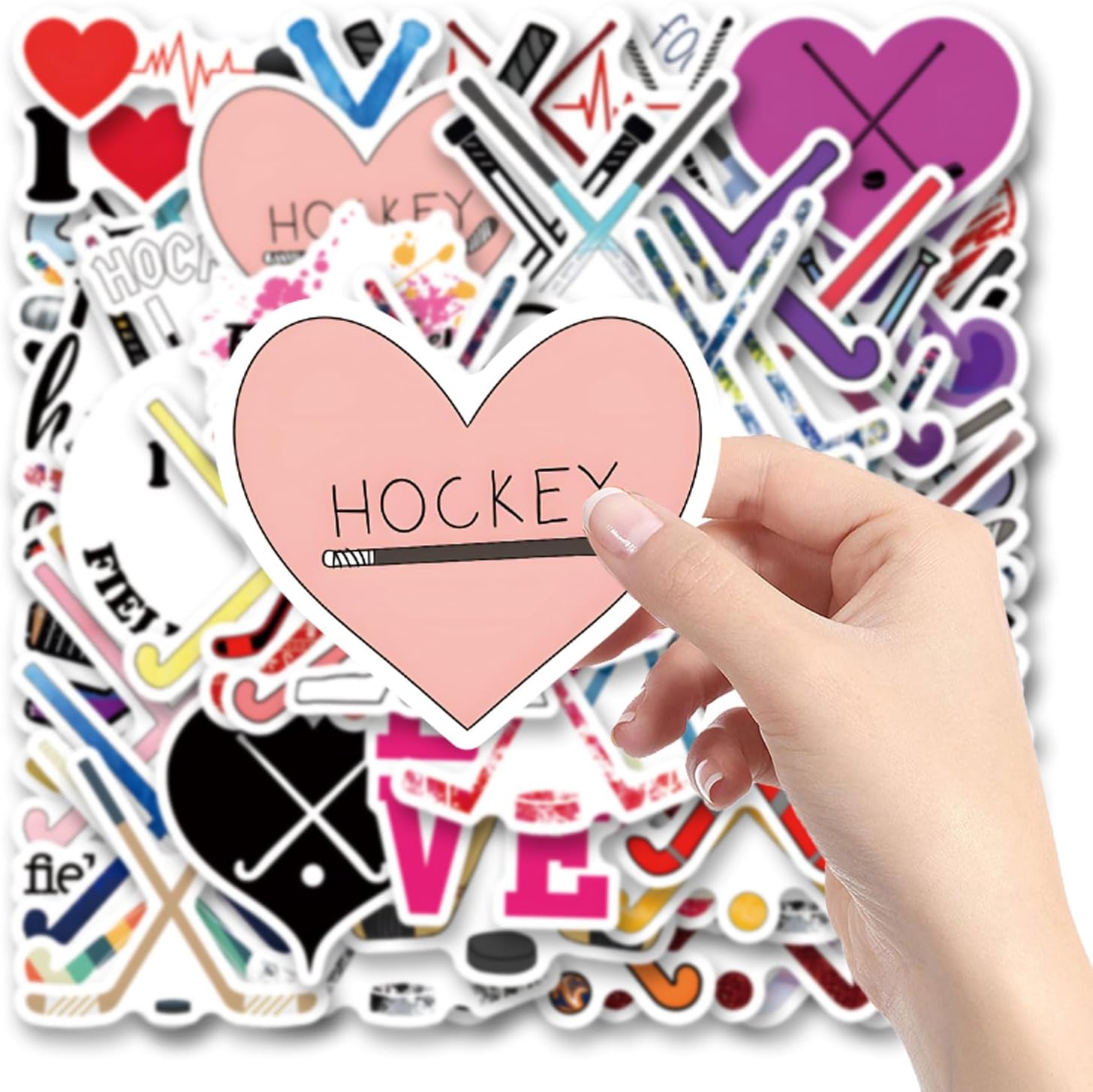 67Pcs Field Hockey Stickers Decals Pack，Recreational Vehicle Cute Cartoon Stickers Vinyl Reusable Waterproof Vinyl Decals，for Water Bottle Phone Laptop Guitar Scrapbook Luggage image 3