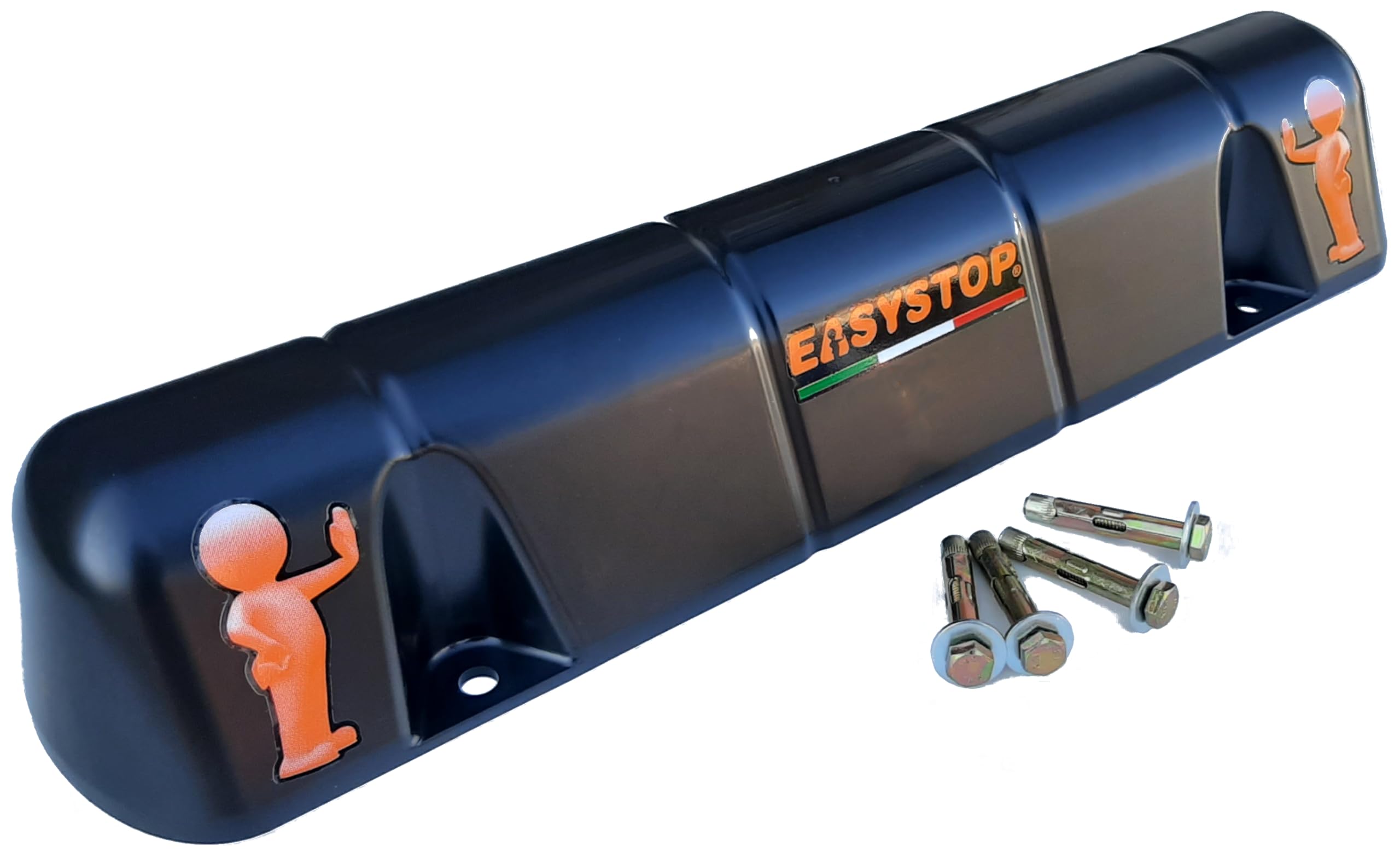 EASYSTOP FIXED - Wheel stopper + 4 M8 anchors - ODORLESS, ideal for garages …