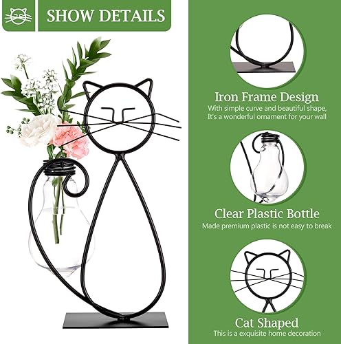 Miniatura 3 de Jarrón hidropónico de escritorio, florero de bombilla con soporte, estación de propagación de plantas moderna, florero de bombilla para decoración