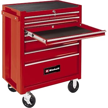 Einhell TC-TW 150 Workshop Trolley | 7 drawers, interlock system, max. 150 kg, lockable, 4 rotating wheels, 2 parking brakes