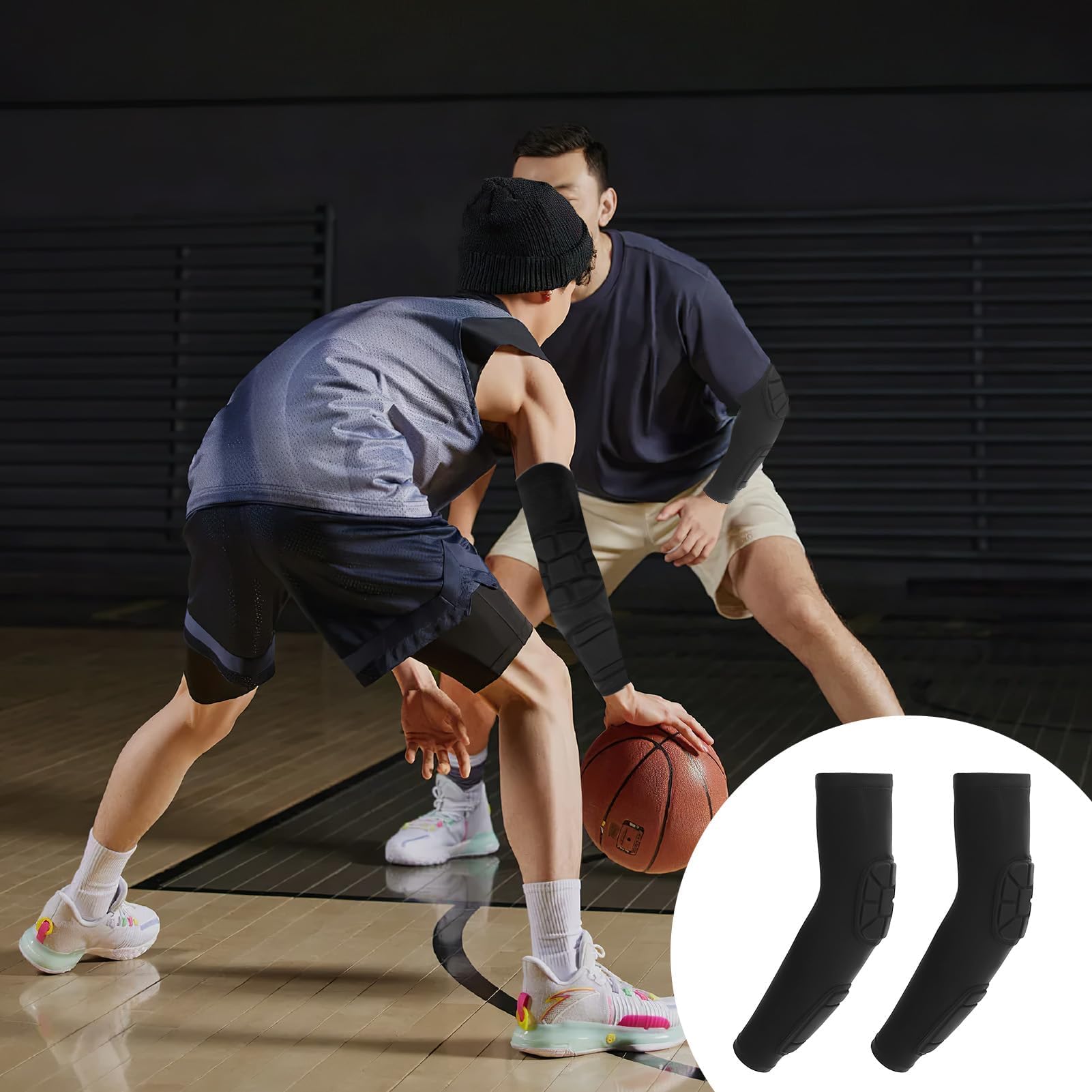 Manche Coude Rembourré 1 Paire, Coudiere Manchette Protection Avant Bras Coude, Coudières Rembourrées pour Volleyball, Basketball, Football - Confort et Protection