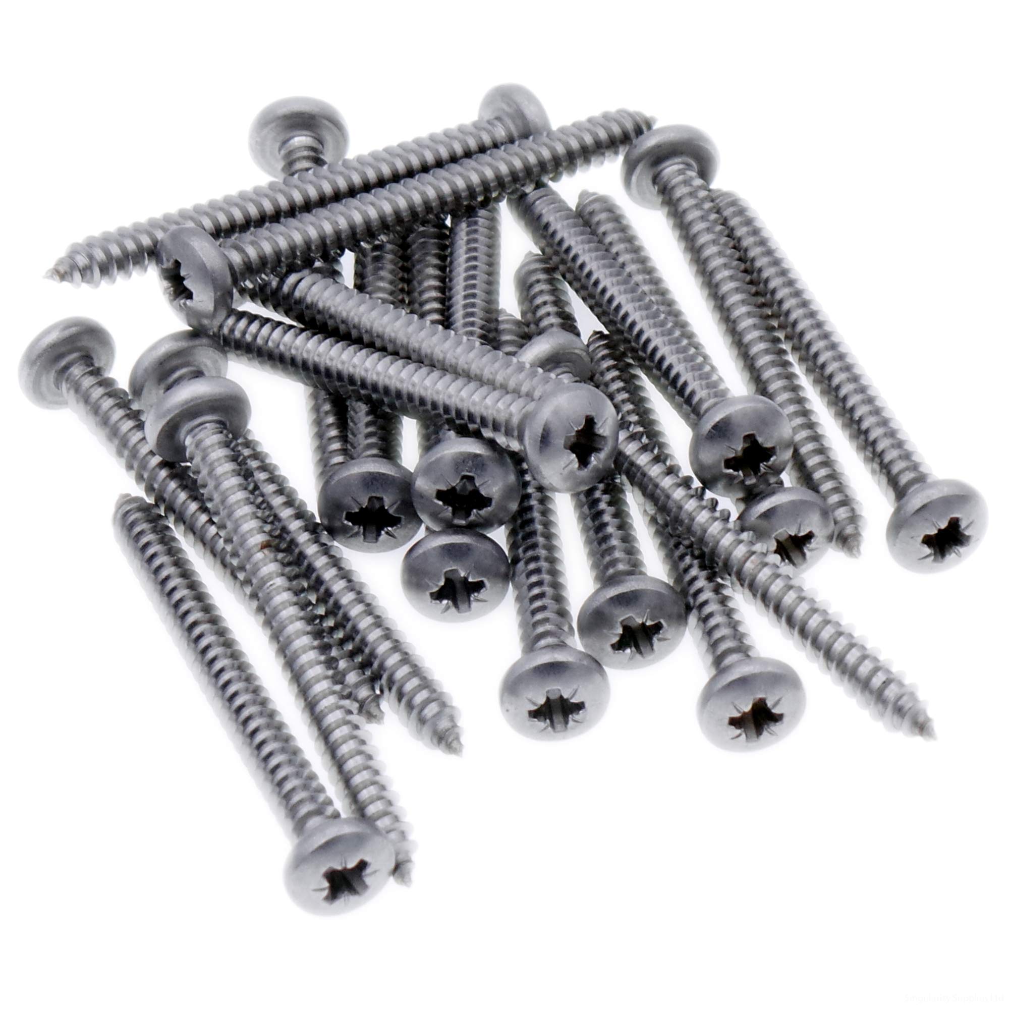 Singularity Supplies No.14 X 2.5 (6.3Mm X 60Mm) Pozi Pan Self-Tapping Screw - Stainless Steel (A2) (Pack Of 20)