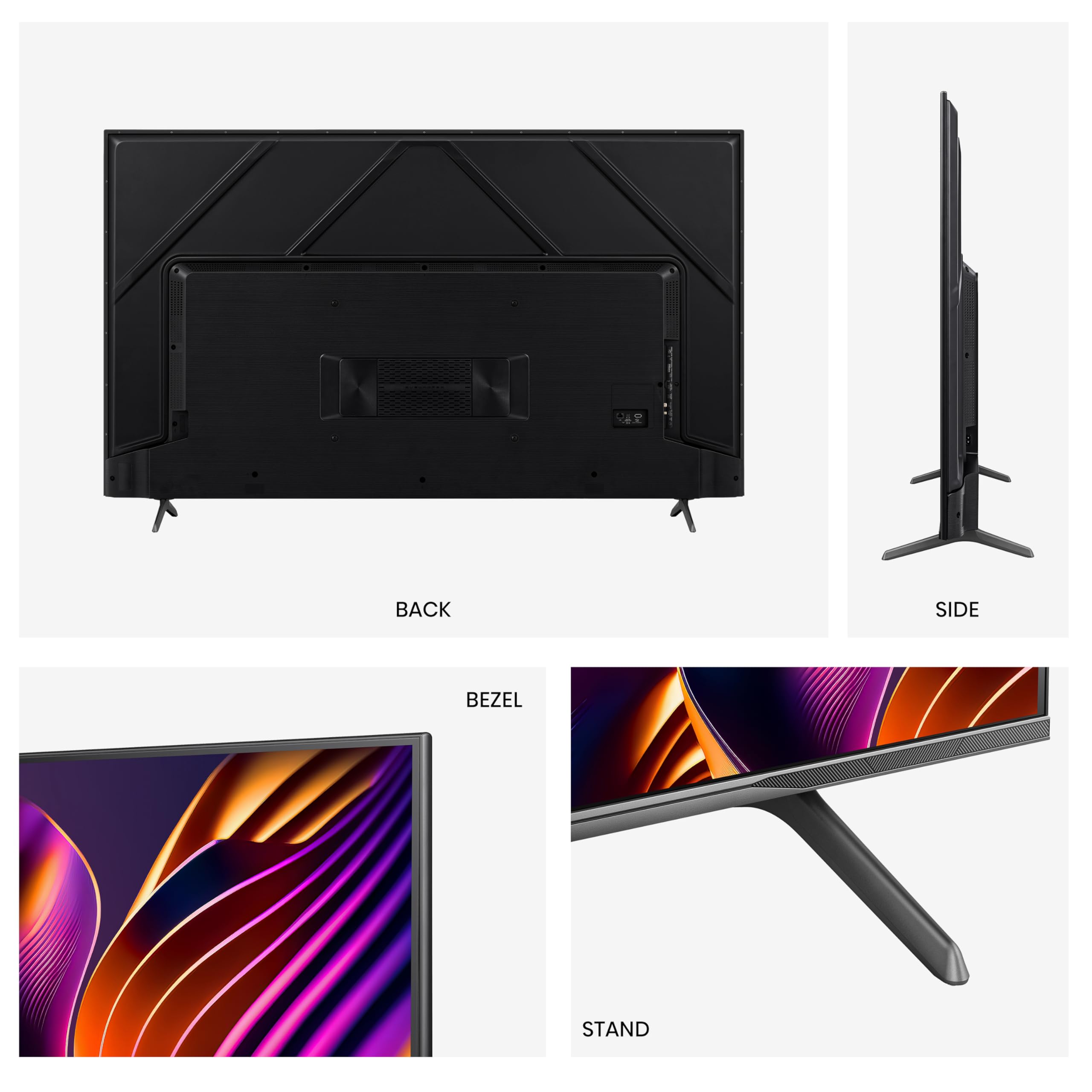 Hisense 65E7NQ Pro 164 cm (65 Zoll) Fernseher, 4K UHD, QLED, Smart TV, Total HDR, Dolby Vision IQ Atmos, 144Hz (VRR), HDMI 2.1, Game Mode PRO, Triple Tuner, Alexa Built-In, Dunkelgrau, [2024]