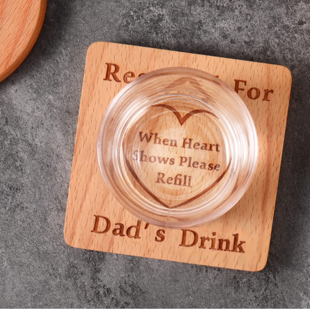 Sottobicchiere Similicqua Stile Legno Scuro – Regalo Spiritoso Per Papà O Zio, Divertente E Originale #13186