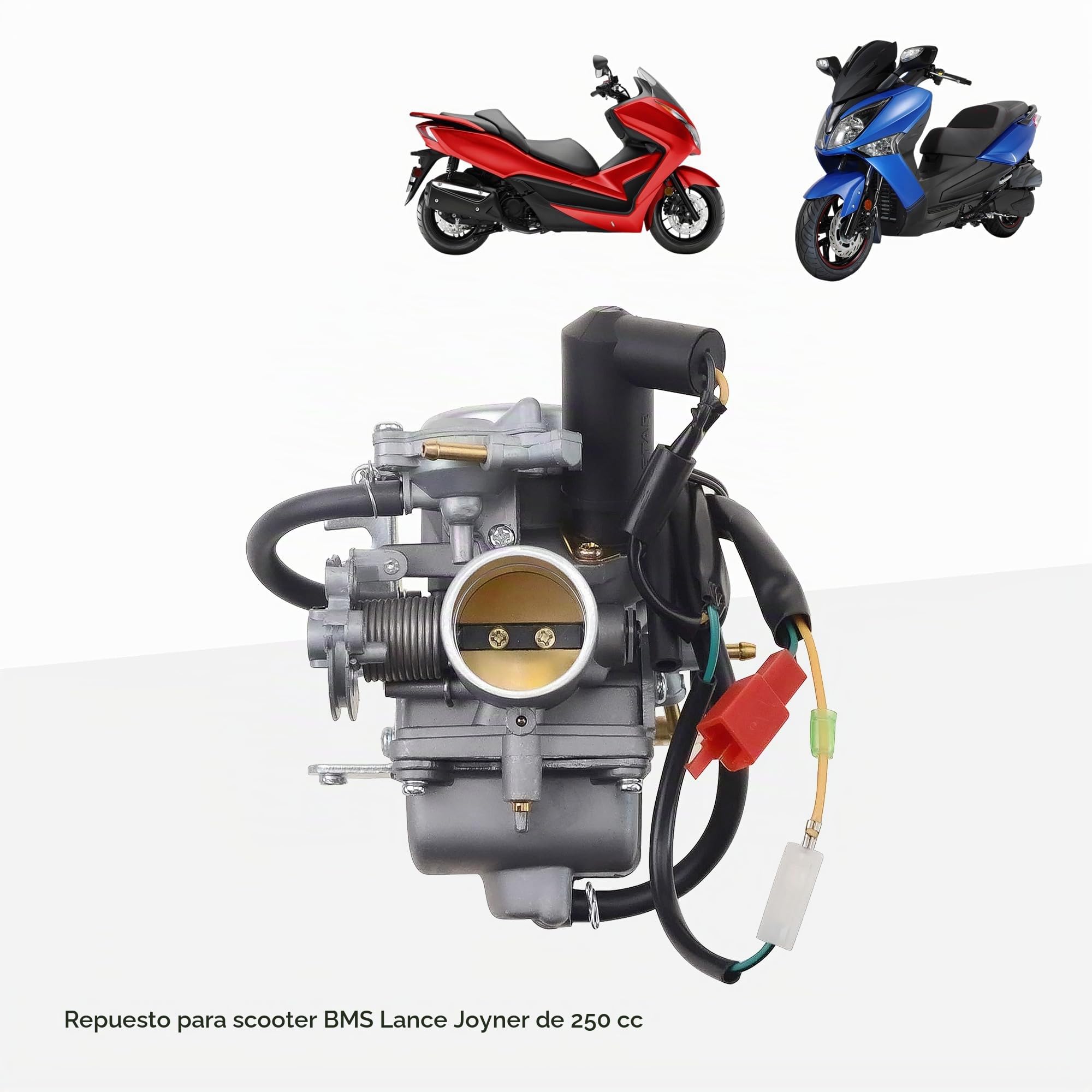 GOOFIT Carburador Reemplazo para Roketa Sunl BMS Lance Xinyue 250cc 260cc Scooter Go Kart