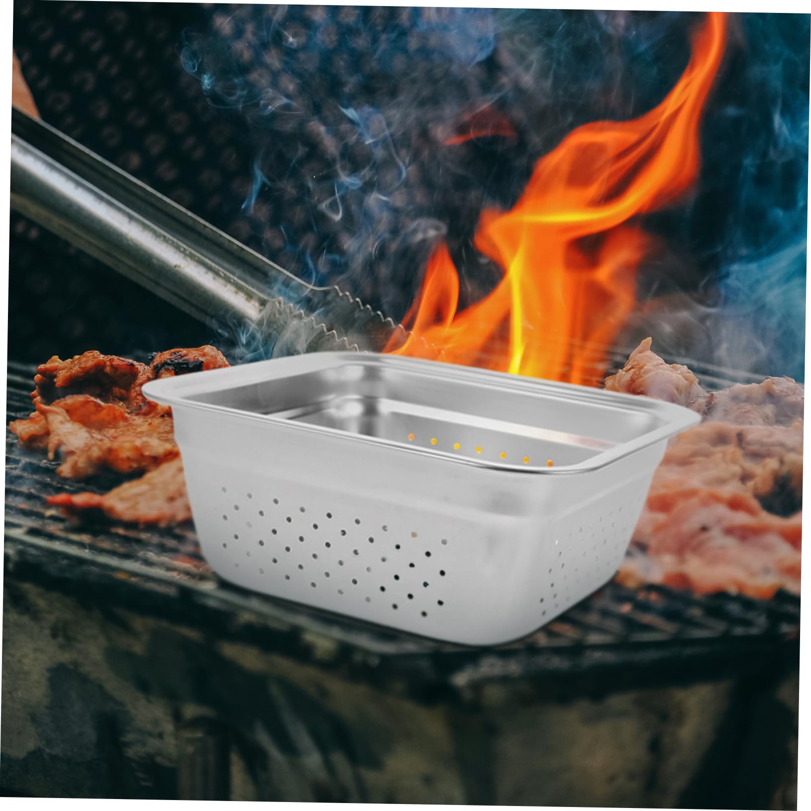 Toddmomy 2piezas Cesta De Grilling Multifuncional De Inoxidable Para Barbacoa Para Cocinar Verduras Pescado y Eventos Al Aire Compatible Diferentes Parrillas