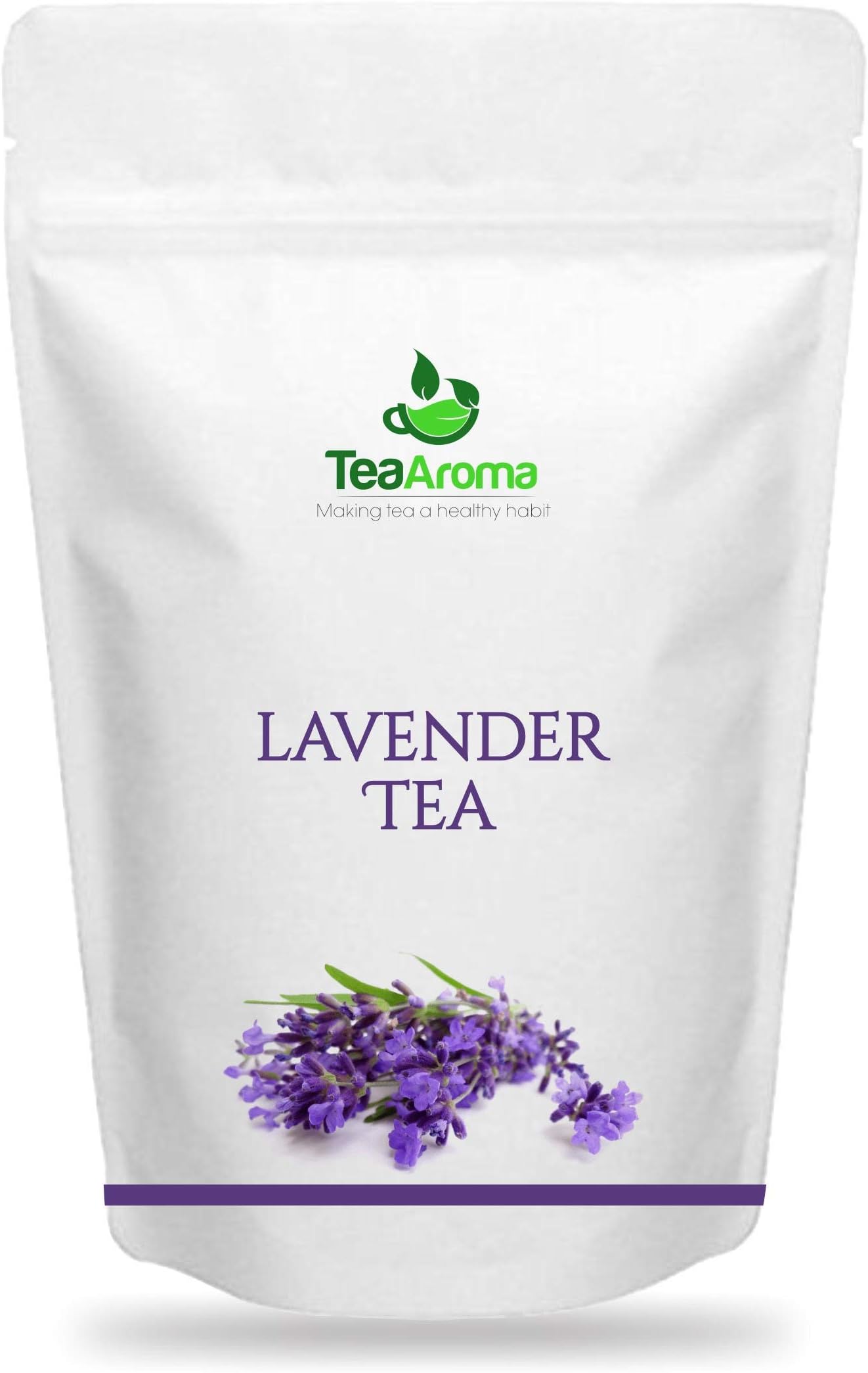Tea Aroma Organic Lavender Tea | 100% Natural & Soothing Herbal Tea for Relaxation & Stress Relief | 30g