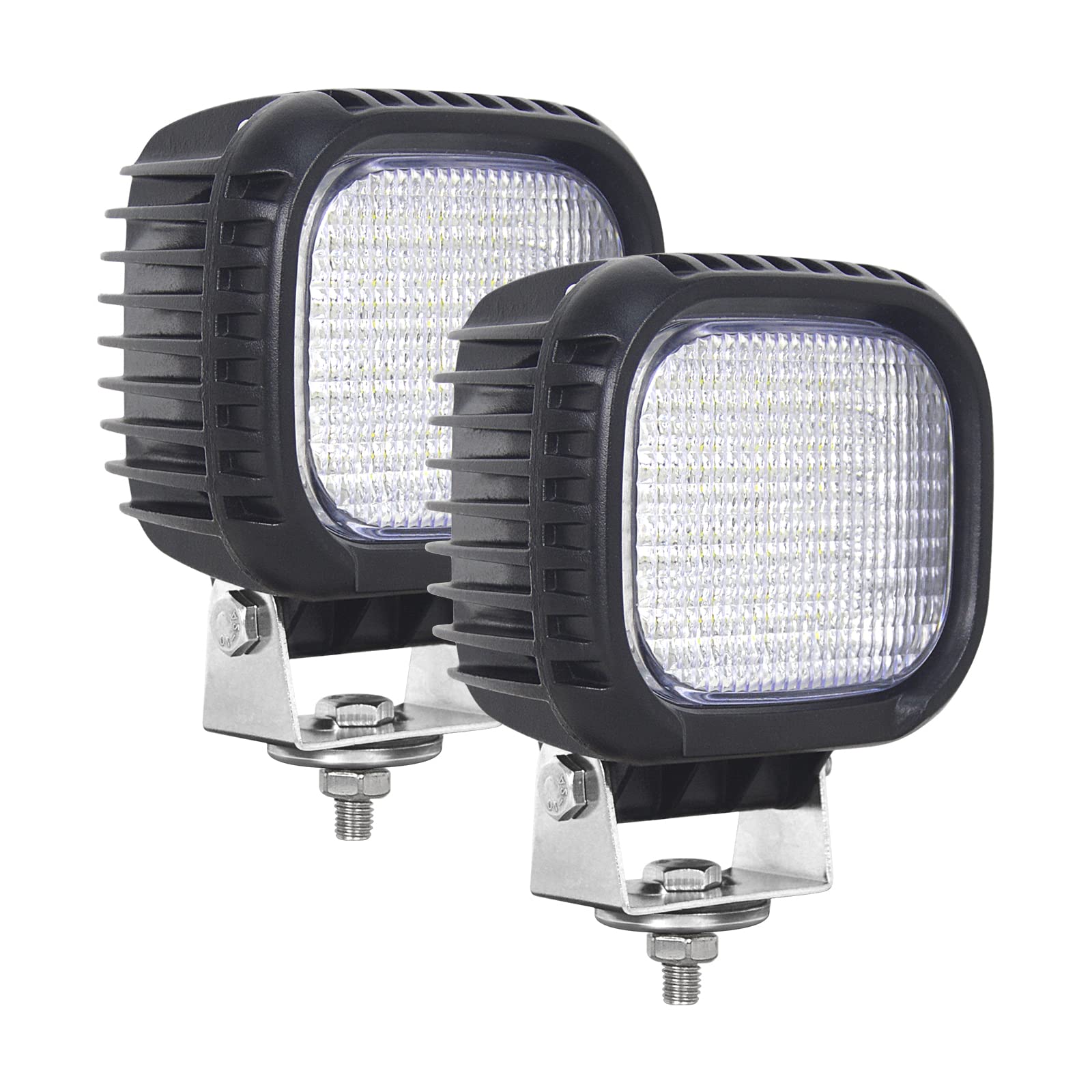 Willpower2PCS 5 Inch LED Headlight Tractor 40W Floodlight 12V 24V LED Work Light 6000K White IP67 Waterproof Off Road Lights Driving Fog Lamps for Truck Boat Moto SUV ATV UTV Car 4x4