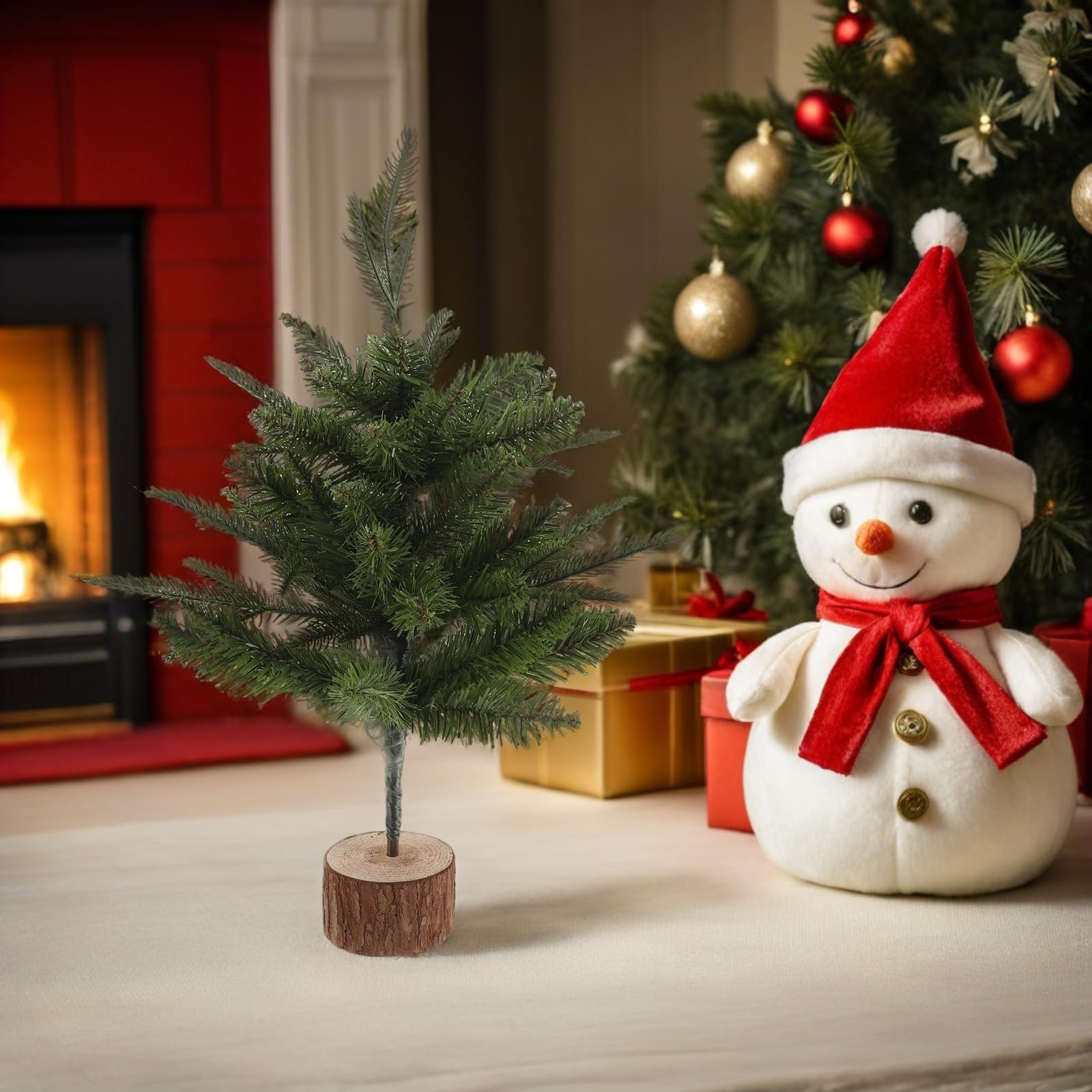 5 Stück Künstliches Tisch Weihnachts Mittelstück 45cm mit