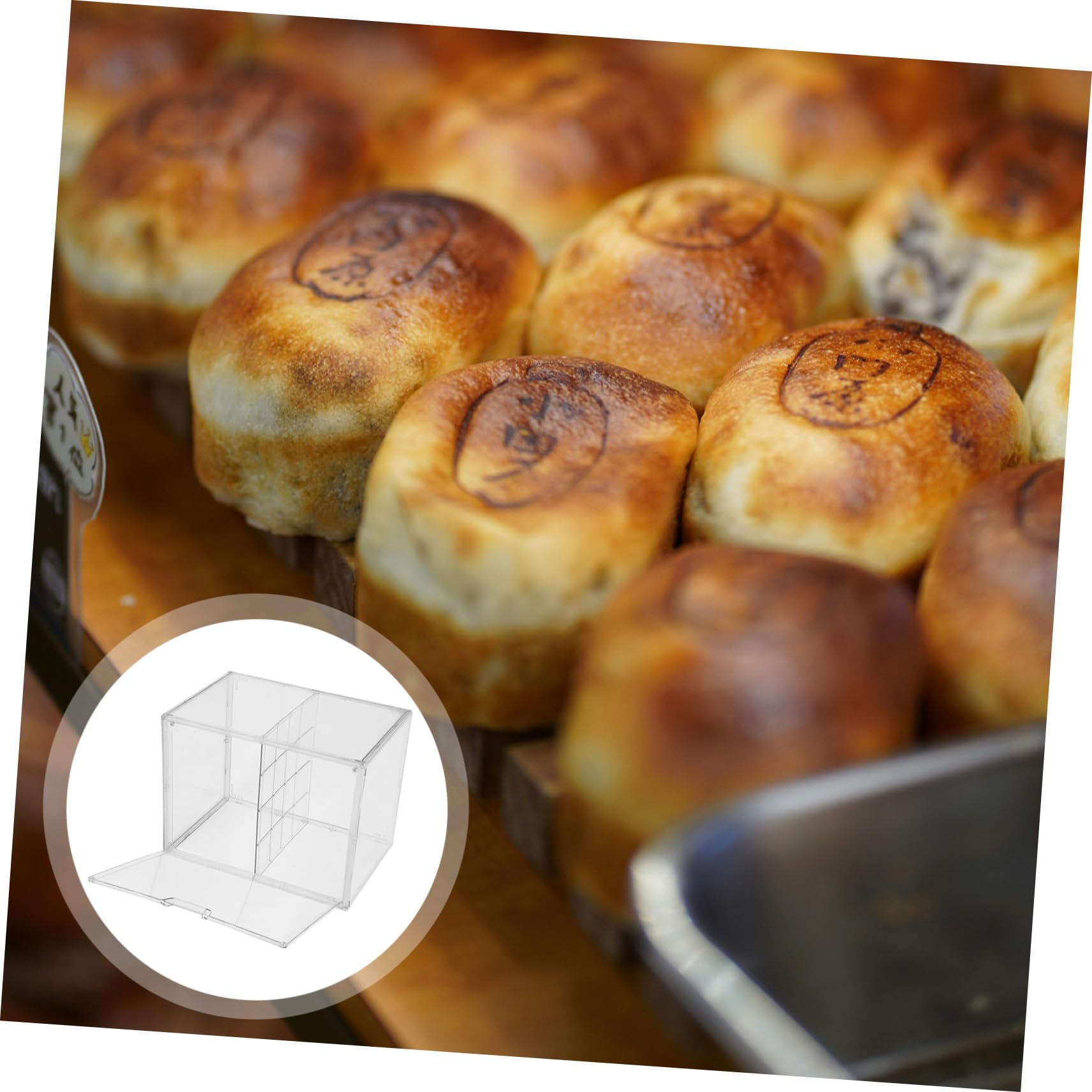 Cabilock De Cocina De Doble Capa Contenedor De Pan Transparente Caja Para Alimentos Ligera y Duradera