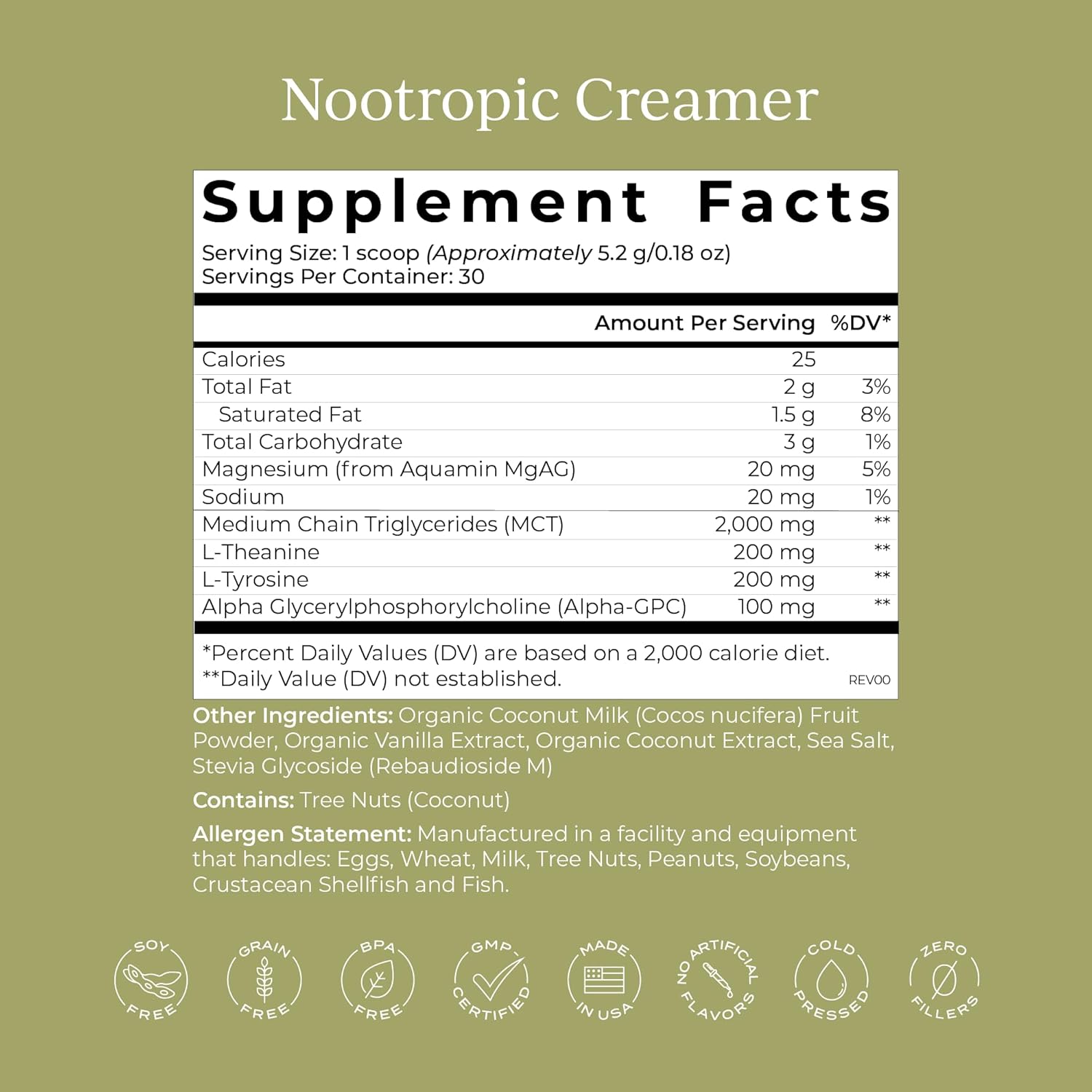 CYMBIOTIKA Nootropic Creamer – MCT Oil, Alpha GPC, L-Theanine – Keto, Vegan, Sugar-Free Coffee Creamer for Focus, Energy & Mental Clarity – Coconut Vanilla Flavor, 30 Servings - Image 2