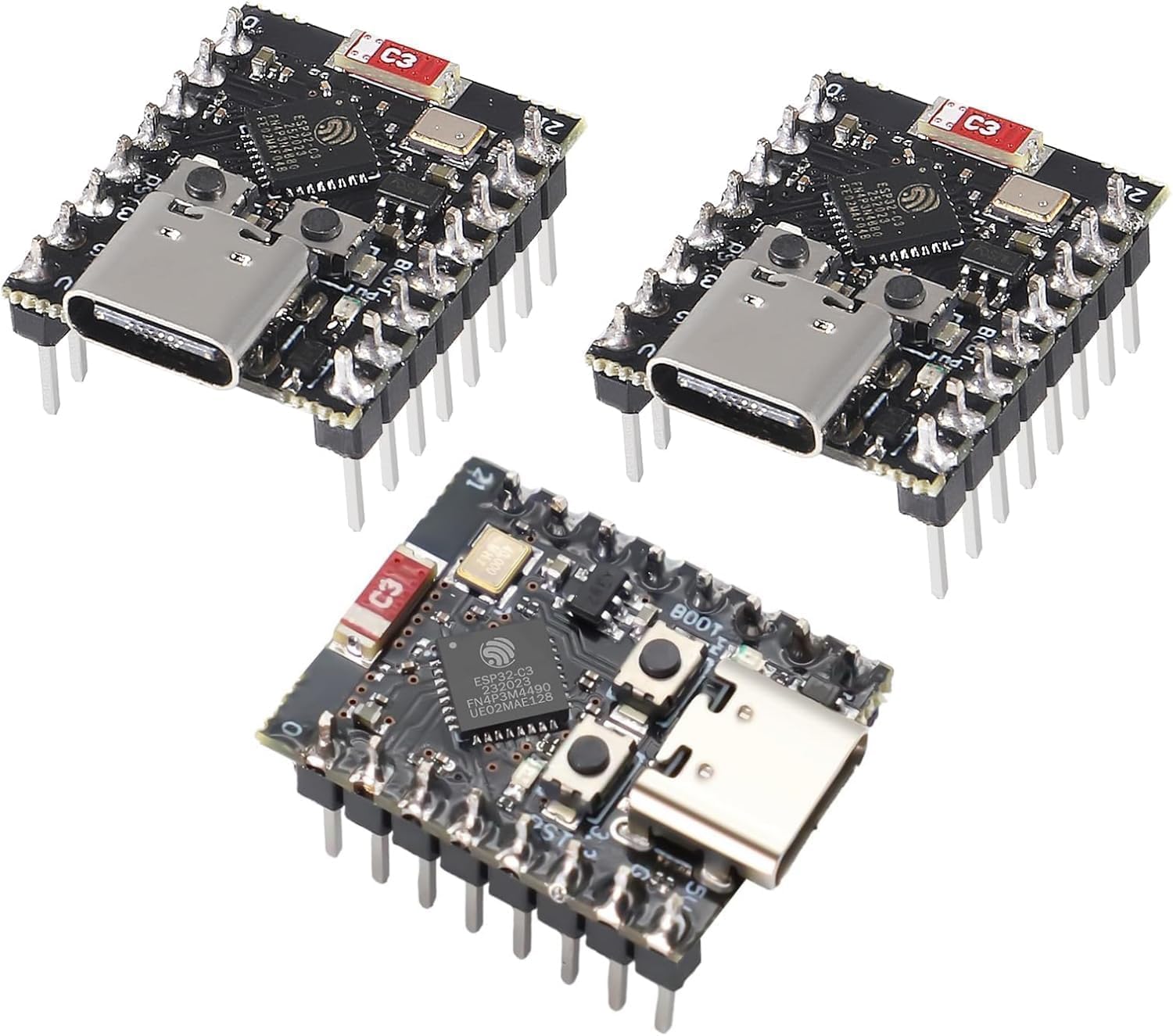 2 Pack ESP32-C3 Scheda di Sviluppo Mini ESP32 C3 Super Mini Supporta WiFi Bluetooth Compatibile con Arduino (saldato)