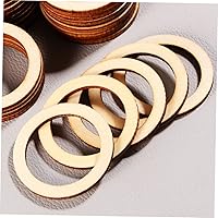 Vista 7 de TEHAUX 100 círculos redondos huecos de madera de 1.57 pulgadas para manualidades, decoración de bodas, fiestas, decoración del hogar, piezas