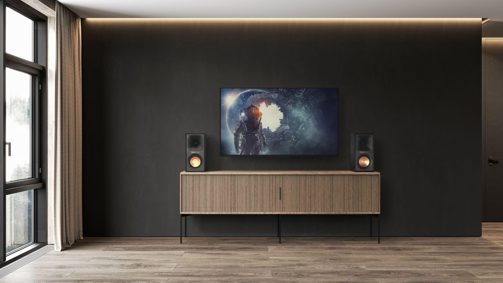 Klipsch R-50PM Coppia di Casse Attive Ebano