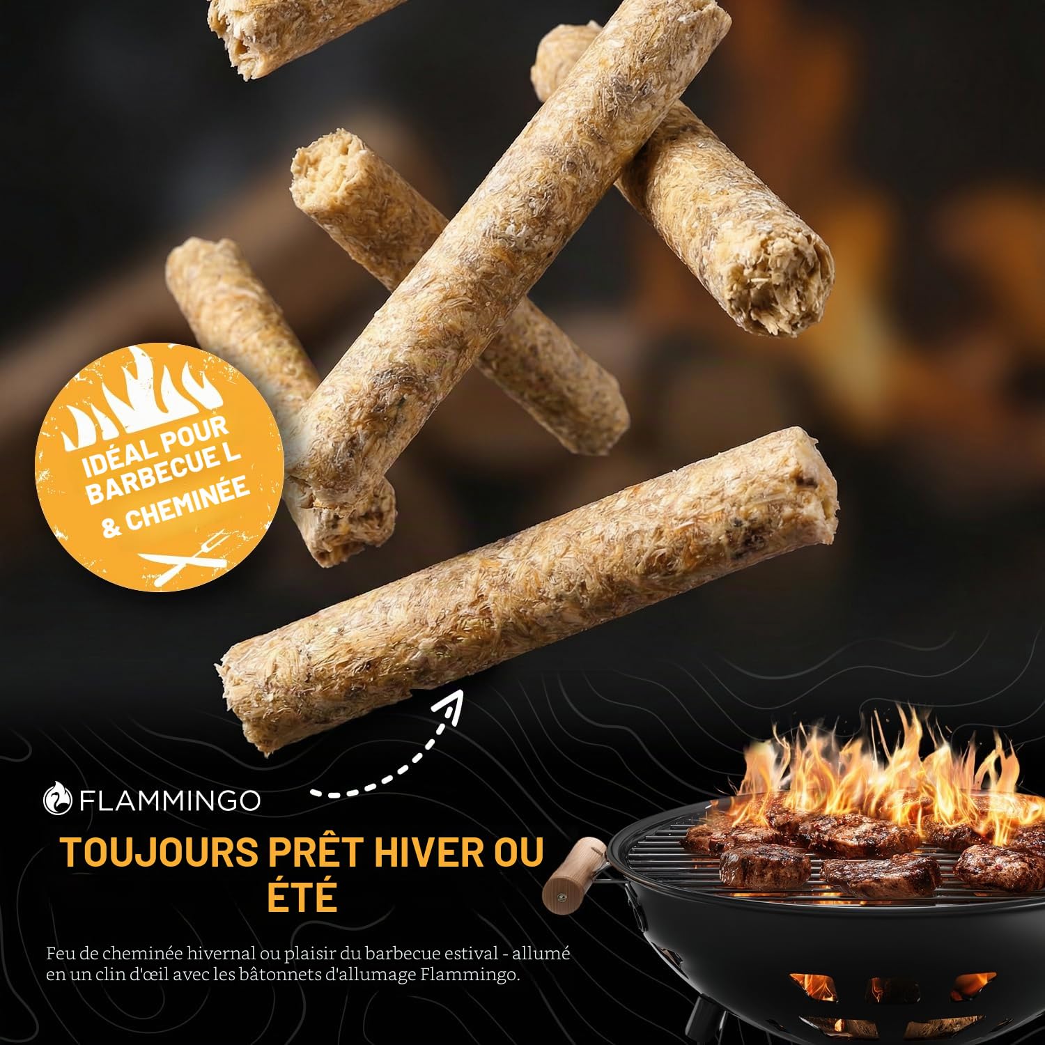 Lot de 10 kg d'allume-feu - Idéal pour barbecue, cheminée, poêle - En laine de bois écologique et cire - Rapide et respectueux de l'environnement