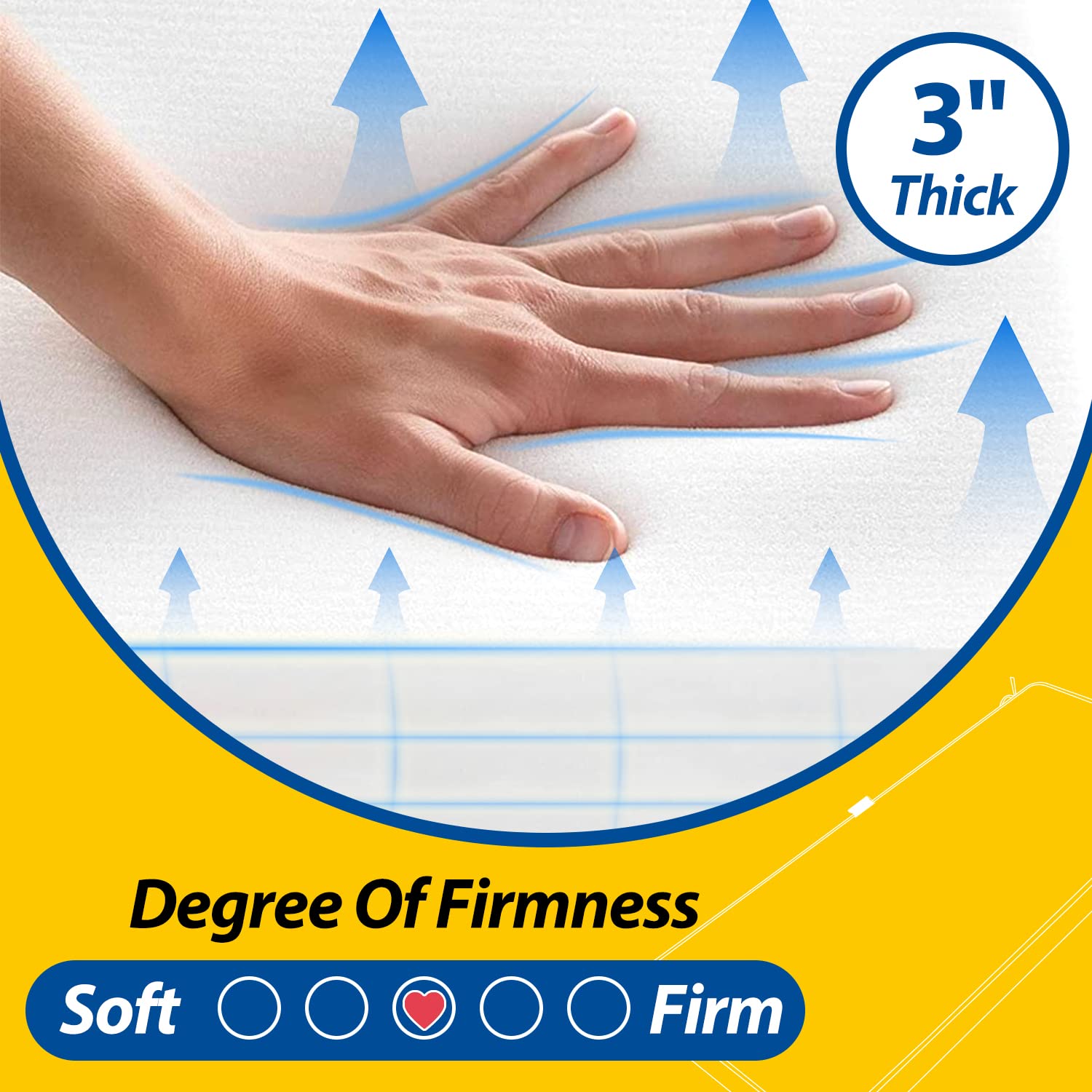 AAAAAcessories Outdoor/Indoor Bench Cushion for Patio Furniture Bench/Swing/Settee, 54 x 18 x 3 Inch, Darker Gray