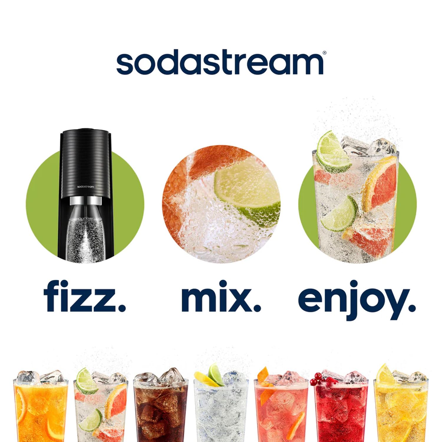 SodaStream Terra Pack - Máquina Gasificadora de Agua Color Negro, Incluye 1 Botella Fuse de 1L 2 Botellas Fuse de 0,5L y 1 Cilindro de Gas Color Rosa, Para Preparar Hasta 60L de Agua con Gas — view 5