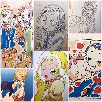 Amazon | 画集イラスト集おジャ魔女どれみ16 馬越嘉彦Illustrations